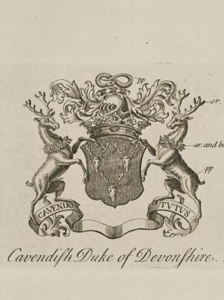 Collins - Crest.  15 - 1768 The Peerage Of England Engraving