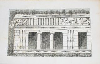 F Catherwood 1843 Engraving Mayan Ruins Building At Xampon 1st Ed