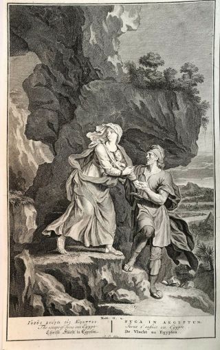 18th C.  Bible Print: Matthew 2:14 The Escape Of Jesus Into Egypt
