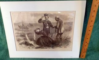 1866 Black Americana,  Civil War Engraving - The Lost Found By A.  R.  Waud