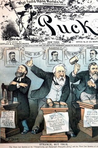 Corrupt Democratic Party 1884 Colfax Blaine Keifer Scandals V Honest Republicans