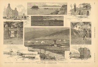 Sketches In Utah,  Salt Lake City,  Mormon Temple,  Logan,  Vintage,  1887 City Views