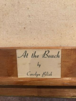 Signed At The Beach by Carolyn Blish Seascape Sand Dunes Little Girl Canvas 3