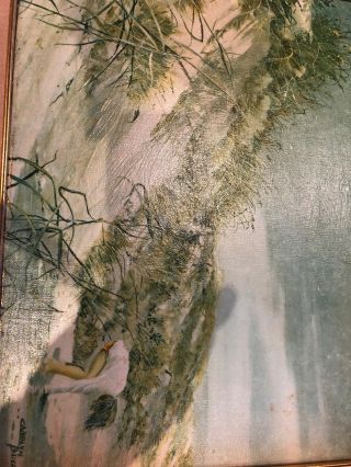 Signed At The Beach by Carolyn Blish Seascape Sand Dunes Little Girl Canvas 7