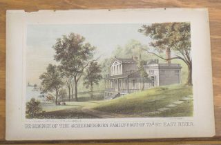 1856 Color Print/new York City,  Residence Of Schermerhorn Family,  73rd St.