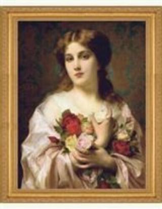 Victorian Trading Co Portrait Of A Girl With Roses Print Etienne Adolphe Piot