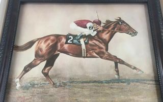 Randy Steffen 1970 American Quarter Horse Jockey Racing Print Dimensions 20  16 "