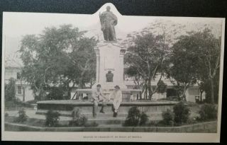 1899 Statue Of Charles Iv Of Spain & Fountain In Manila,  Philippines Photo Print