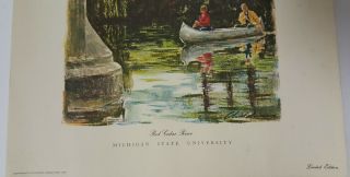 Red Cedar River Limited Ed Print for Michigan St.  Univ 1969 Childress Associates 2