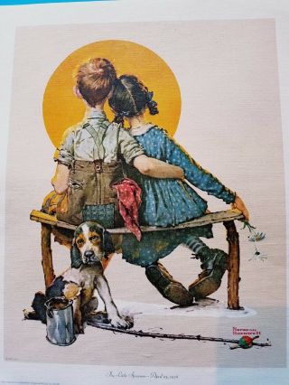 The Little Spooners By Norman Rockwell 1972 Curtis Publishing Canvas Reprint