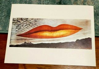 Observatory Time,  The Lovers Reprint By Man Ray 13 3/8 × 9 7/8 Masterpiece Lips