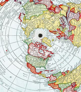Flat Earth Map Gleason ' s 1892 Standard Map of the World Alexander Gleason 3