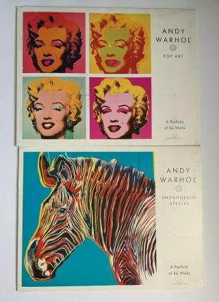 Andy Warhol 1989 Endangered Epecies,  Pop Art Portfolio Litho Prints Incomplete
