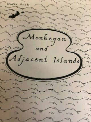 Monhegan and adjacent Islands by Map and poster Vintage 1970 ' s 3