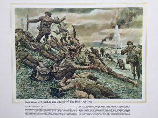 National Guard Heritage D - Day Normandy World War Ii " First Wave At Omaha " Poster
