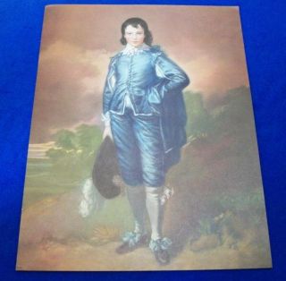 Vintage Thomas Gainsborough Jonathan Buttall: The Blue Boy 12 X 16 Lithograph