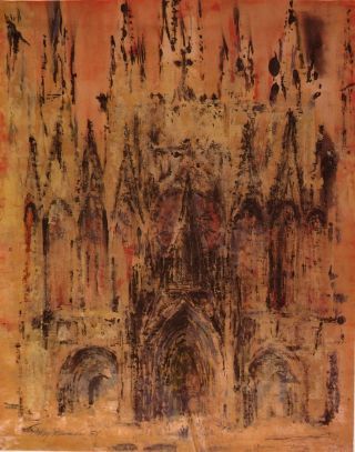 Leroy Neiman Book Print Paris Notre Dame Cathedral Gothic Flying Buttresses
