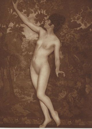 1920s Deco Nude Jazz Baby Flapper Girl Photogravure Lithograph 560