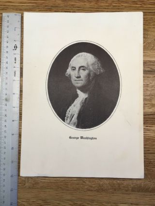 George Washington - Vintage President Print 1960s Looks Like Lithograph V7