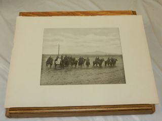 1904 Antique Mexico Print/minister Of War With His Staff On Horseback
