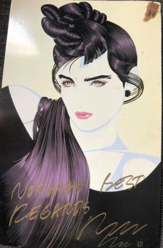 Robert Blue Nagel Woman " Ashley " Signed Postcard Of Serigraph Art Print