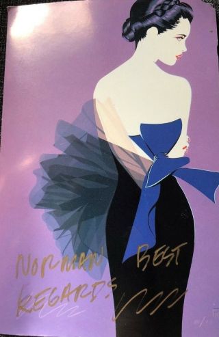 Robert Blue Nagel Woman " Anne " Signed Postcard Of Serigraph Art Print
