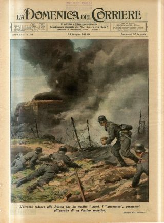 1941 Ww2 German Attack On Russia German Soldiers Storming A Soviet Fort Print