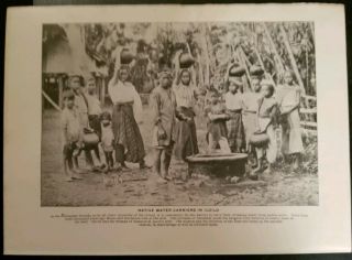 1898 Native Water Carriers In Iloilo,  Philippines & Native Women Photo