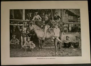 1899 Sultan Of Jolo,  Mindanao & Beheaded Spaniard Flag Order Of Katipunan Photo
