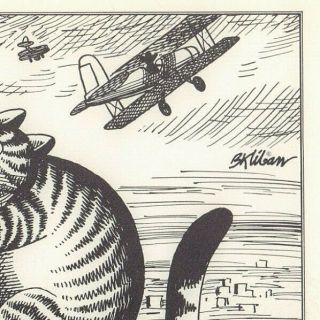 B Kliban Cats CAT KONG Vintage Funny Cat Art Print 1981 3