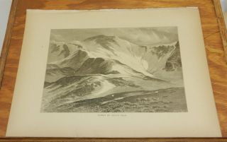 1874 Antique Print/summit Of Gray’s Peak,  Rocky Mountains,  Co