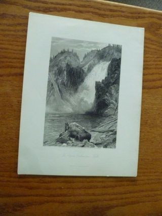 5 Engravings - 1872 - Yellowstone - Horse & Wagon - Thomas Moran - F.  O.  C.  Darley - Smillie