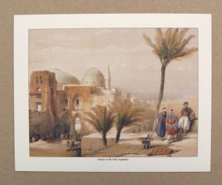 Vintage David Roberts Holy Land Series Church Of The Holy Sepulchre Print