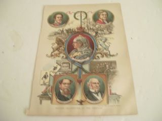 Antique Litho Britishcelebs (book Plate From A Book About The 19thcentury) - 1900 