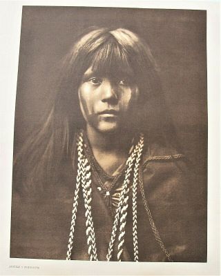American Indian Mosa Mohave Girl Arizona Print Art Edward Curtis