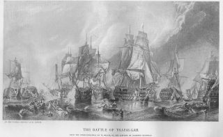 Antique Napoleonic:battle Of Trafalgar