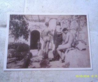 Vongloeden Vtg Taormina Italian Courtyard Garden Nymph Cherub Boys Male Nude Gay