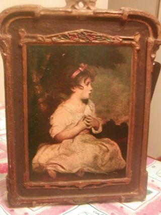 Age Of Innocence - By Sir Joshua Reynolds - Vintage Gesso Duro Craft Frame 1232