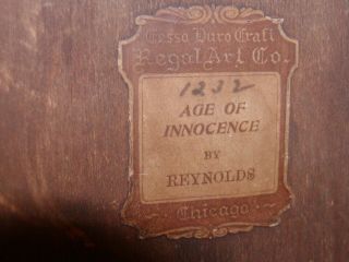 Age of Innocence - by SIR JOSHUA REYNOLDS - Vintage Gesso Duro Craft Frame 1232 2
