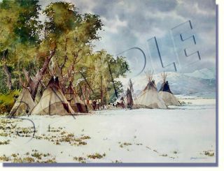 " Winter Camp " Limited Edition Print By David Halbach Low Number Print 91