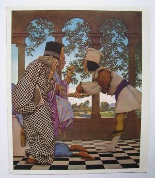 2 Orig 1925 Knave Of Hearts King & Chancellor Eat Tarts & Music Maxfield Parrish