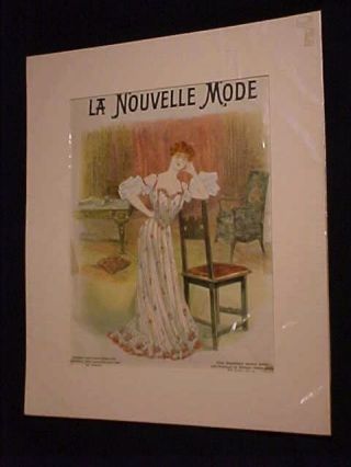 La Nouvelle Mode French 1900s Mag Cover Icart ? Woman White Dress Felix Fournery