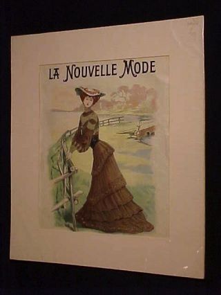 La Nouvelle Mode French 1903 Mag Cover Icart ? Woman Brown Dress Felix Fournery
