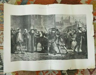 Illustrated London News Folio Engraving " Execution Of Sir Thomas More " (yeames)