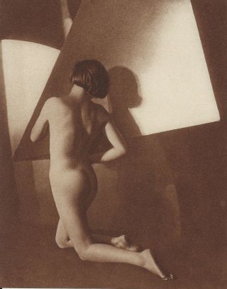 1920s Deco Nude Pretty Girl Photogravure Lithograph 564