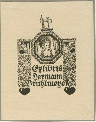 Ex Libris Exlibris Art Deco By Naumann Friedrich/germany
