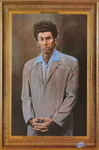 Seinfeld Art Print - The Kramer - Tv Poster Cosmo Kramer Portrait 24x36