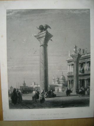 Richard Parkes Bonington - Venice / Venezia.  Engraving By J.  G.  Allen.  Ca.  1850