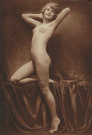 1920s Deco Nude Pretty Girl Photogravure Lithograph 565