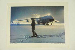 Us Air Force " Silent Night " C - 5 Galaxy Lithograph Print Usaf Artwork Rare Photo